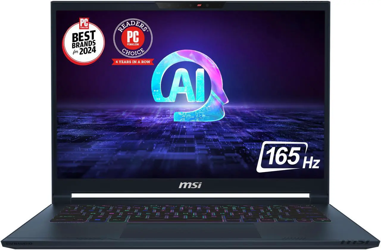 MSI Stealth 14 AI 14" FHD+ 165Hz NVIDIA GeForce RTX 4050 Intel® Core™ Ultra7-155H 16GBDR5 1TB NVMe SSD Win 11PRO Ultra Thin and Light Gaming Laptop(A1VEG-090US)